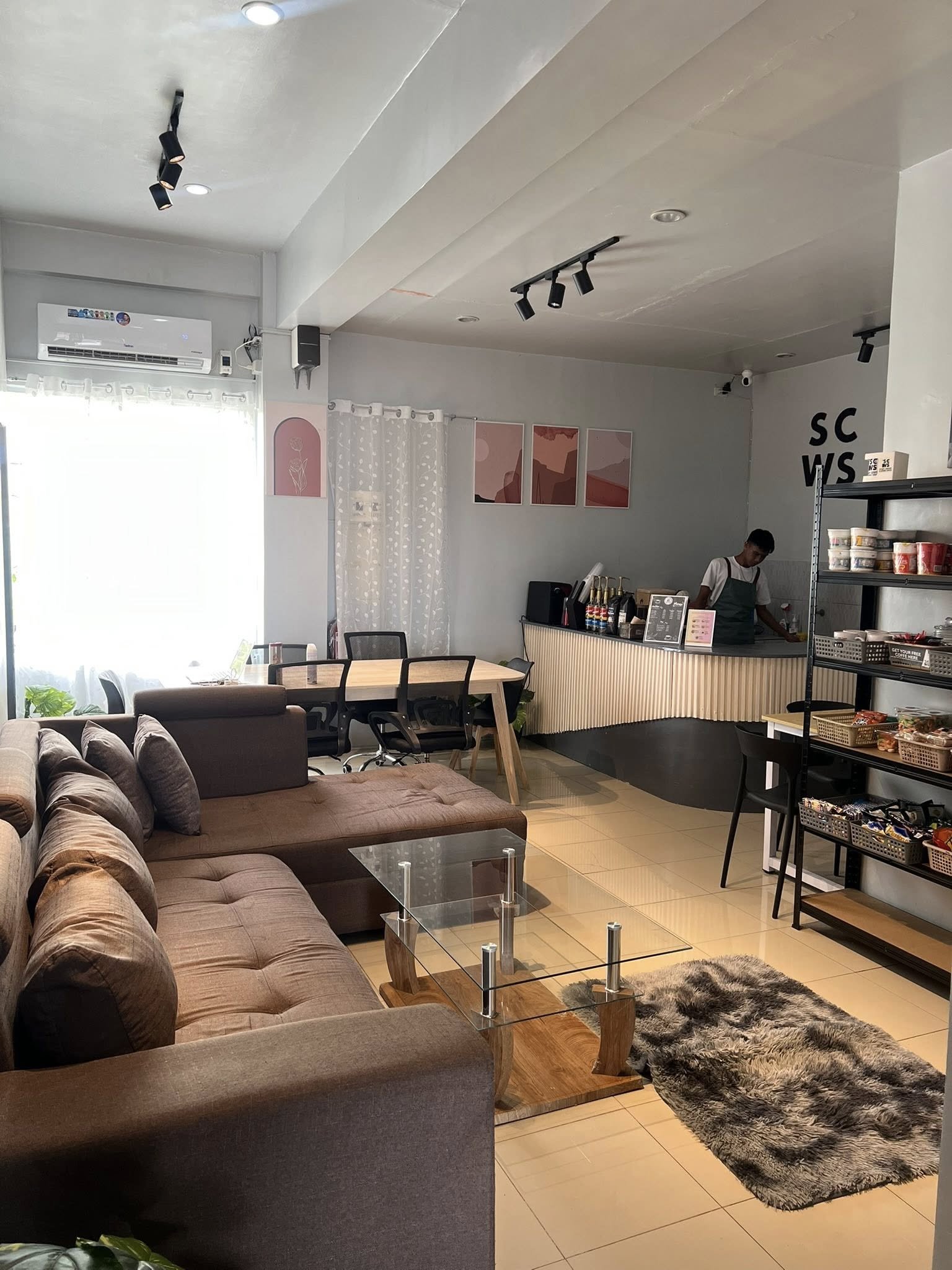 SCWS lobby and café area